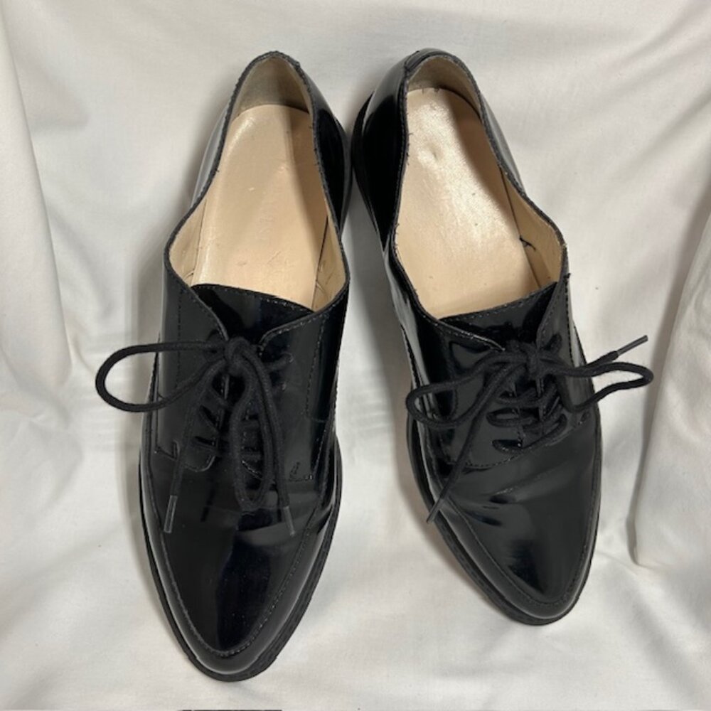 NINE WEST BARBIERI Black Patent Oxfords - Picture 3 of 14
